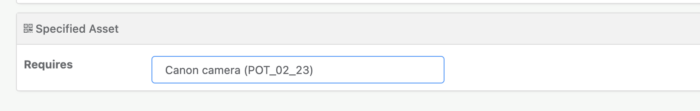 Showing specific asset